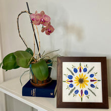 Load image into Gallery viewer, Delphinium Mandala - Pressed Flower Print