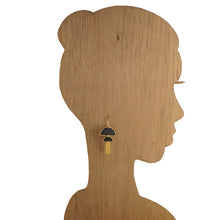 Load image into Gallery viewer, Black & Gold - Big Geometric Earrings