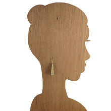 Load image into Gallery viewer, Black & Gold - Long Geometric Earrings