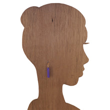 Load image into Gallery viewer, Purple - Minimalist Rectangle Earrings