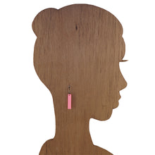 Load image into Gallery viewer, Hot Pink - Minimalist Rectangle Earrings