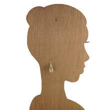 Load image into Gallery viewer, Black & Gold - Small Teardrop Earrings
