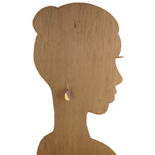 Load image into Gallery viewer, Maroon & Gold - Small Teardrop Earrings
