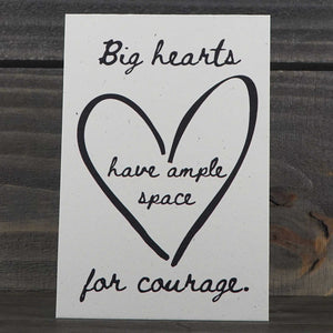 Big Hearts - Recycled Paper Card - 4x6