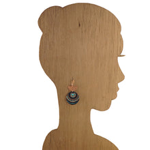 Load image into Gallery viewer, Turquoise, Black &amp; Copper - Big Geometric Earrings
