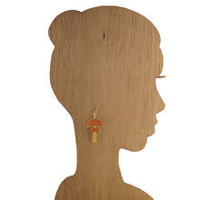 Load image into Gallery viewer, Terracotta &amp; Gold - Big Geometric Earrings
