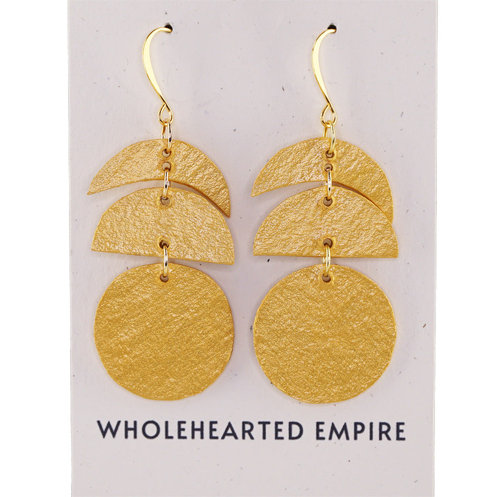 Gold - Moon Phase Earrings