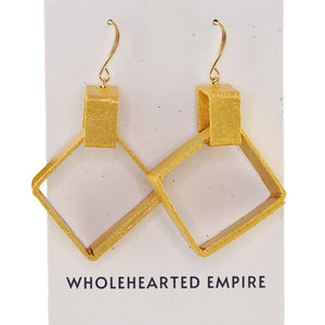 Gold - Big Geometric Earrings