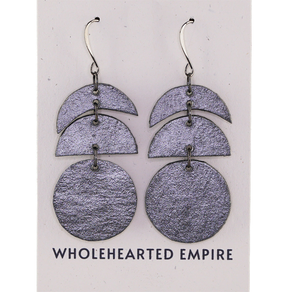 Pewter - Moon Phase Earrings