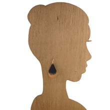 Load image into Gallery viewer, Black &amp; Copper - Big Teardrop Earrings
