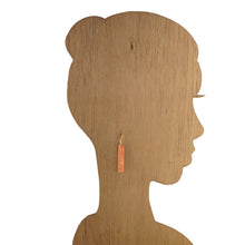 Load image into Gallery viewer, Coral &amp; Gold - Long Rectangle Earrings
