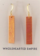 Load image into Gallery viewer, Pink &amp; Gold - Long Rectangle Earrings
