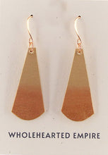 Load image into Gallery viewer, Tan &amp; Copper Gradient - Long Teardrop Earrings
