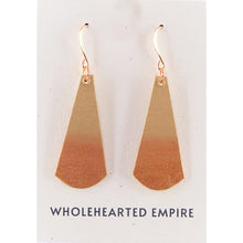 Load image into Gallery viewer, Tan &amp; Copper Gradient - Long Teardrop Earrings
