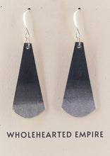 Load image into Gallery viewer, Slate &amp; Silver Gradient - Long Teardrop Earrings
