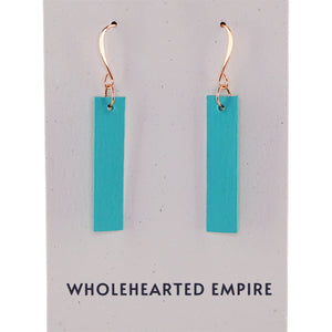 Turquoise - Minimalist Rectangle Earrings