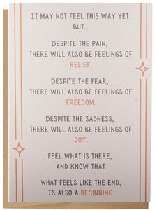 Endings - Recycled Paper Card