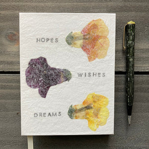 Hopes, Wishes, Dreams - Flower Journal - Lined Pages