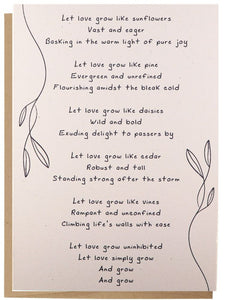 Love - Recycled Paper Card