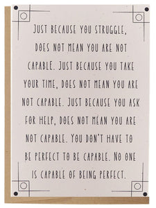 Capable - Recycled Paper Card