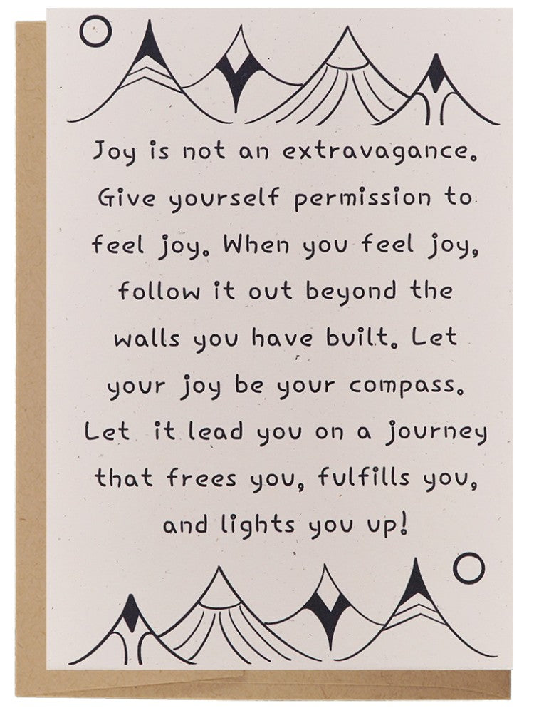 Joy - Recycled Paper Card