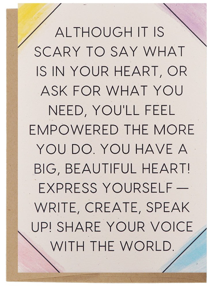 Outspoken - Recycled Paper Card