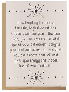 Choices - Recycled Paper Card