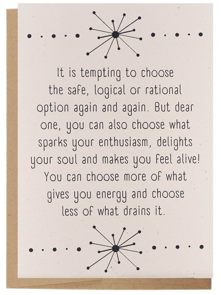 Choices - Recycled Paper Card