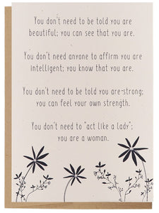 Unladylike - Recycled Paper Card