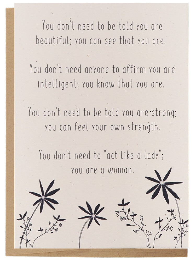 Unladylike - Recycled Paper Card