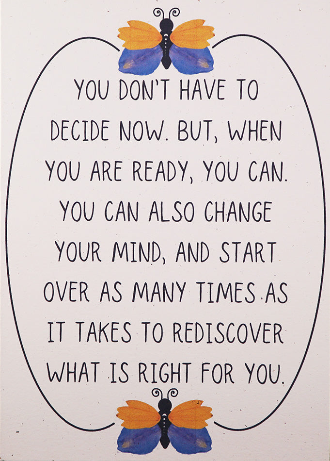 Decisions - Recycled Paper Card