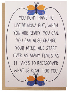 Decisions - Recycled Paper Card