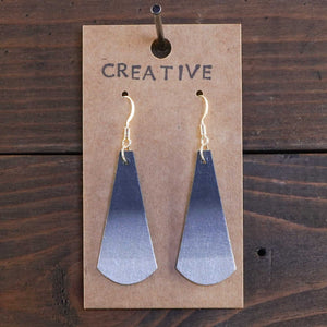 Creative - Slate & Silver - Lightweight Teardrop Earrings