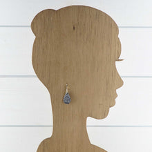 Load image into Gallery viewer, Gutsy - Black &amp; Silver - Lightweight Teardrop Earrings
