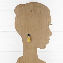 Load image into Gallery viewer, Remarkable - Navy &amp; Gold - Lightweight Statement Earrings
