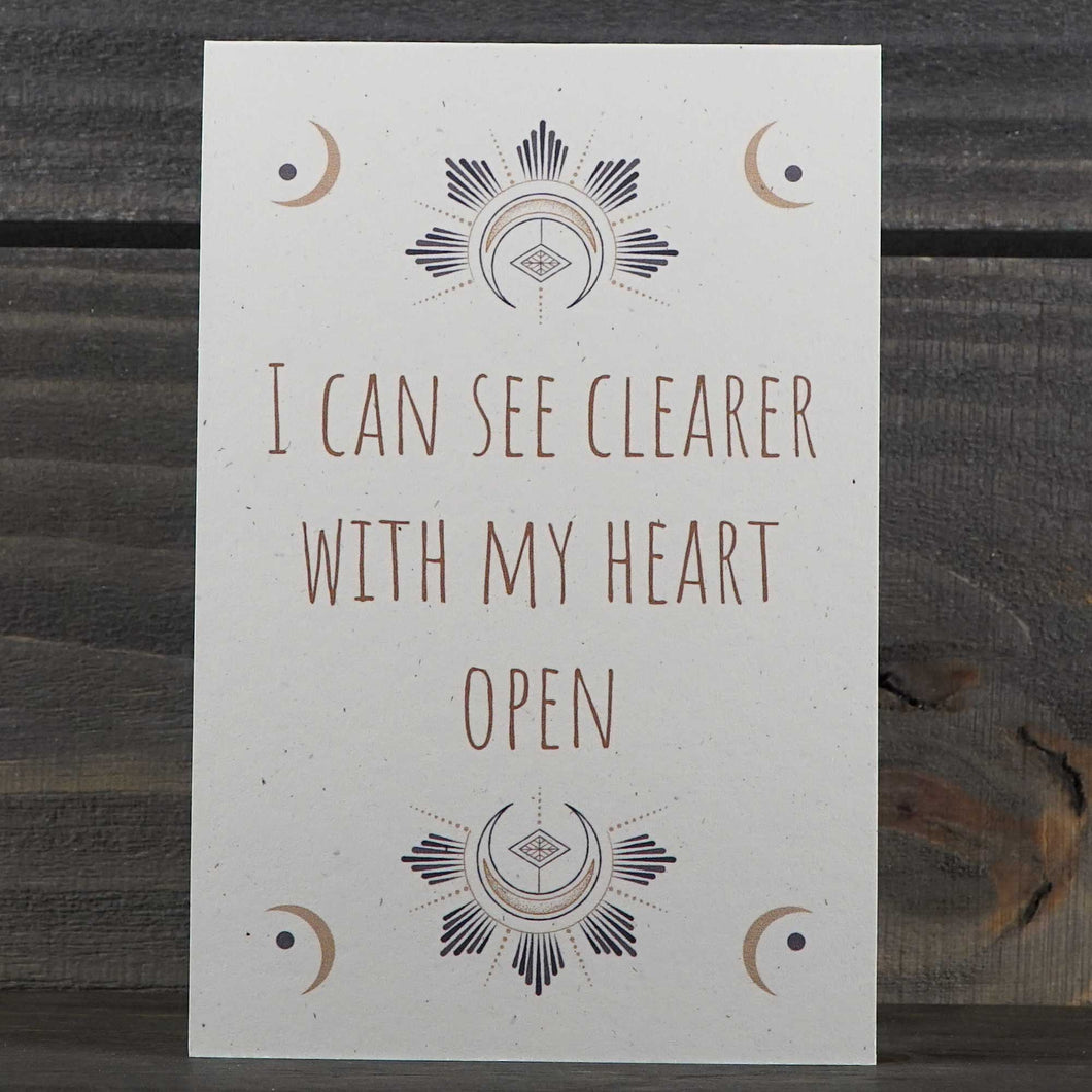 Open Heart - Recycled Paper Card - 4x6