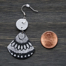 Load image into Gallery viewer, Outspoken - Black &amp; Silver - Lightweight Geometric Earrings
