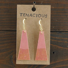 Load image into Gallery viewer, Tenacious - Coral &amp; Gold - Lightweight Dangle Earrings
