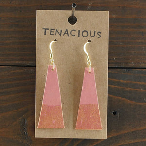 Tenacious - Coral & Gold - Lightweight Dangle Earrings